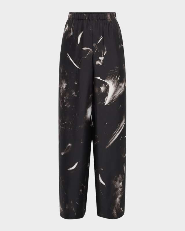 Riverside Wide-Leg Silk Pants